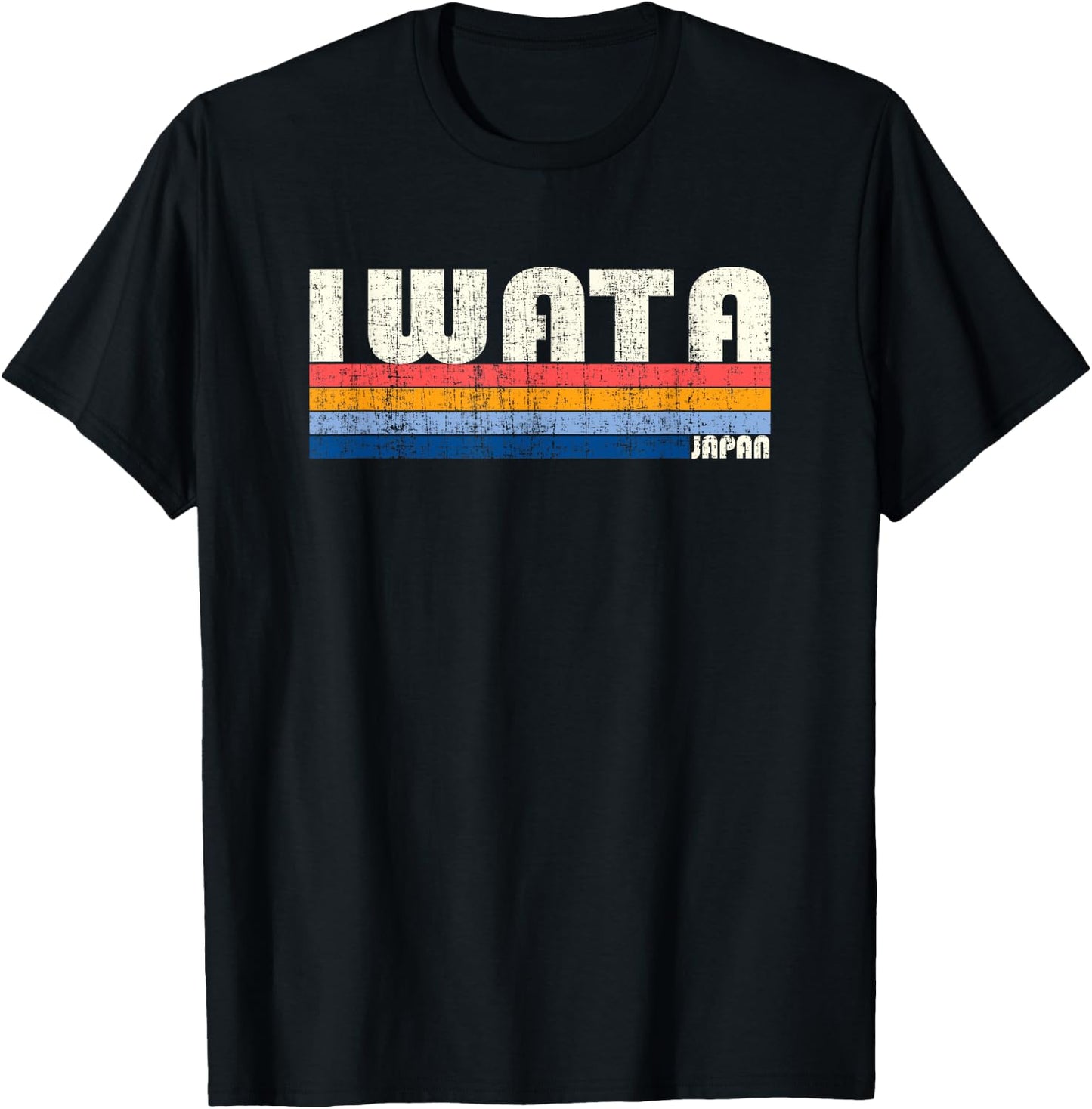 Retro Vintage 70s 80s Style Iwata, Japan T-Shirt - T-Shirt | Black