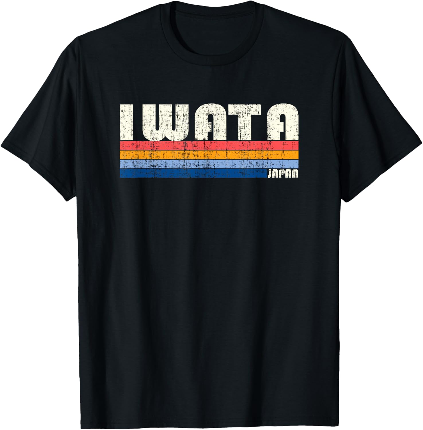 Retro Vintage 70s 80s Style Iwata, Japan T-Shirt - T-Shirt | Black