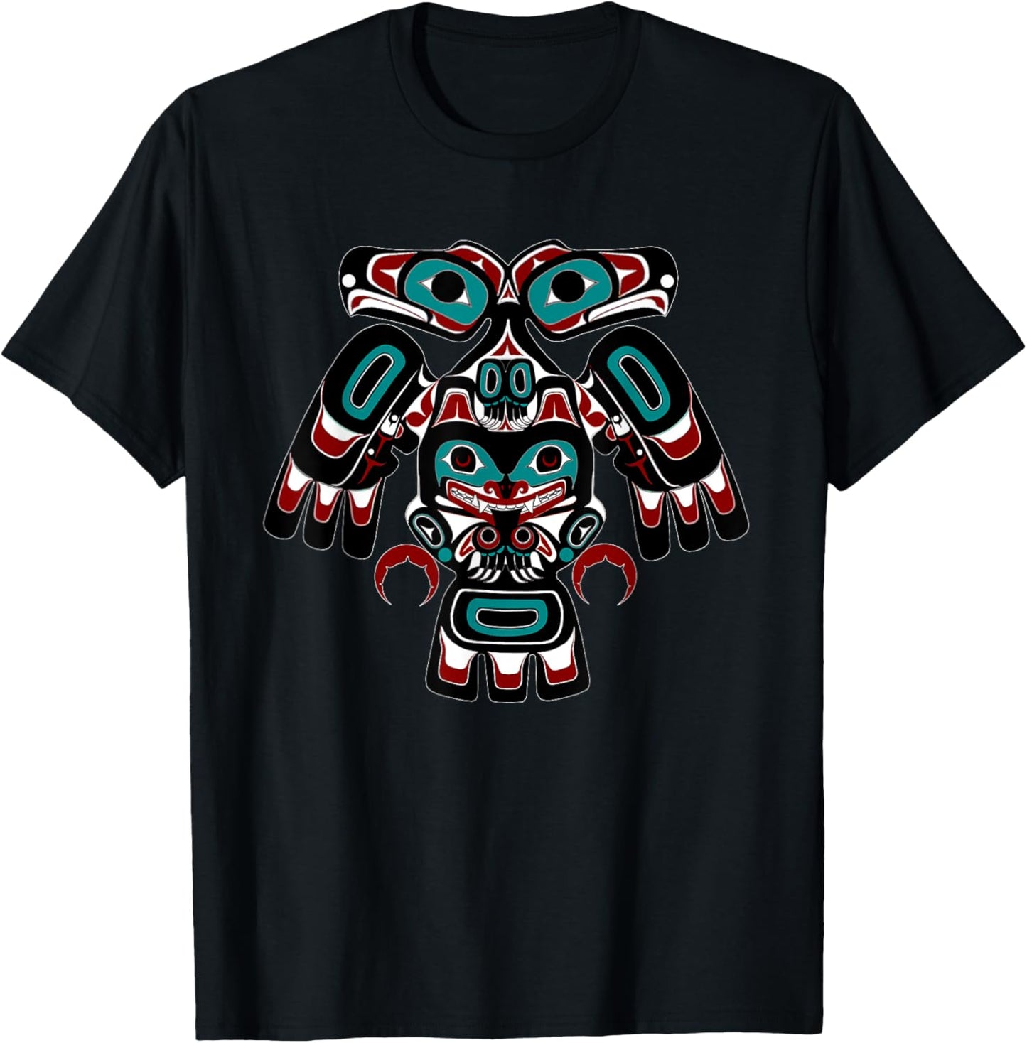 Alaska Native American Indian Tlingit Eagle Bear Clan T-Shirt - T-Shirt | Black