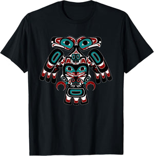 Alaska Native American Indian Tlingit Eagle Bear Clan T-Shirt - T-Shirt | Black