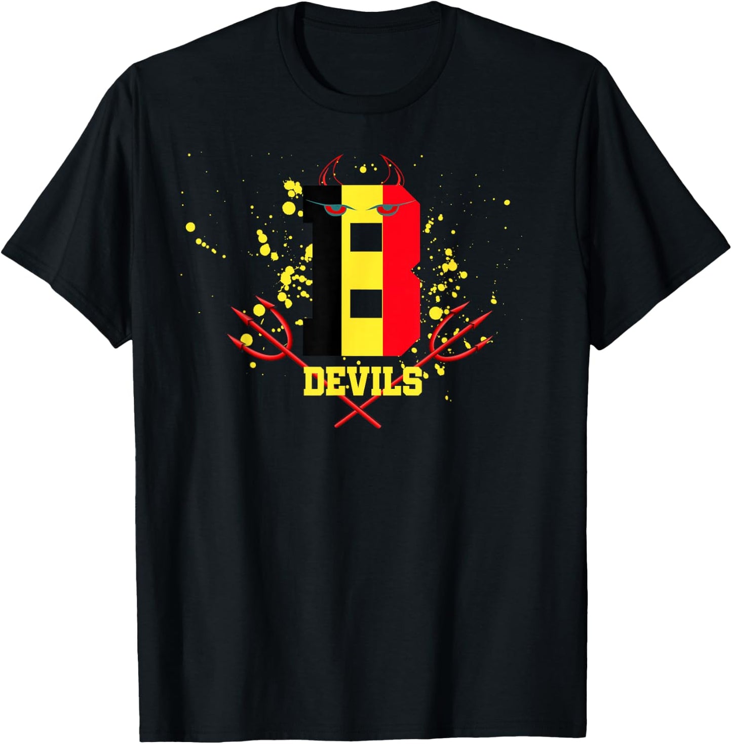 Belgium Devils Soccer Sport T-Shirt - T-Shirt | Black