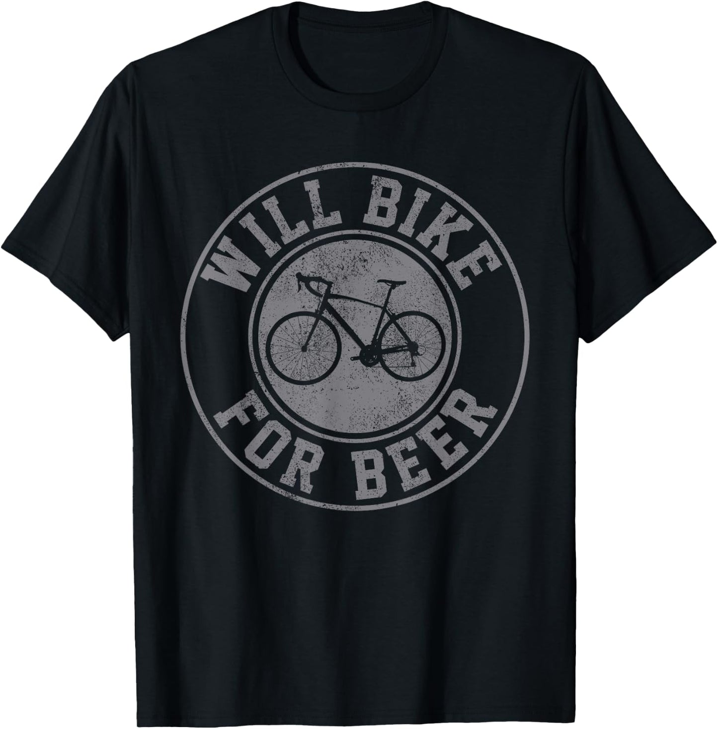 Bicycle Shirt – Road Bike Beer Funny Road Cyclist Gift T-Shirt - T-Shirt | Black