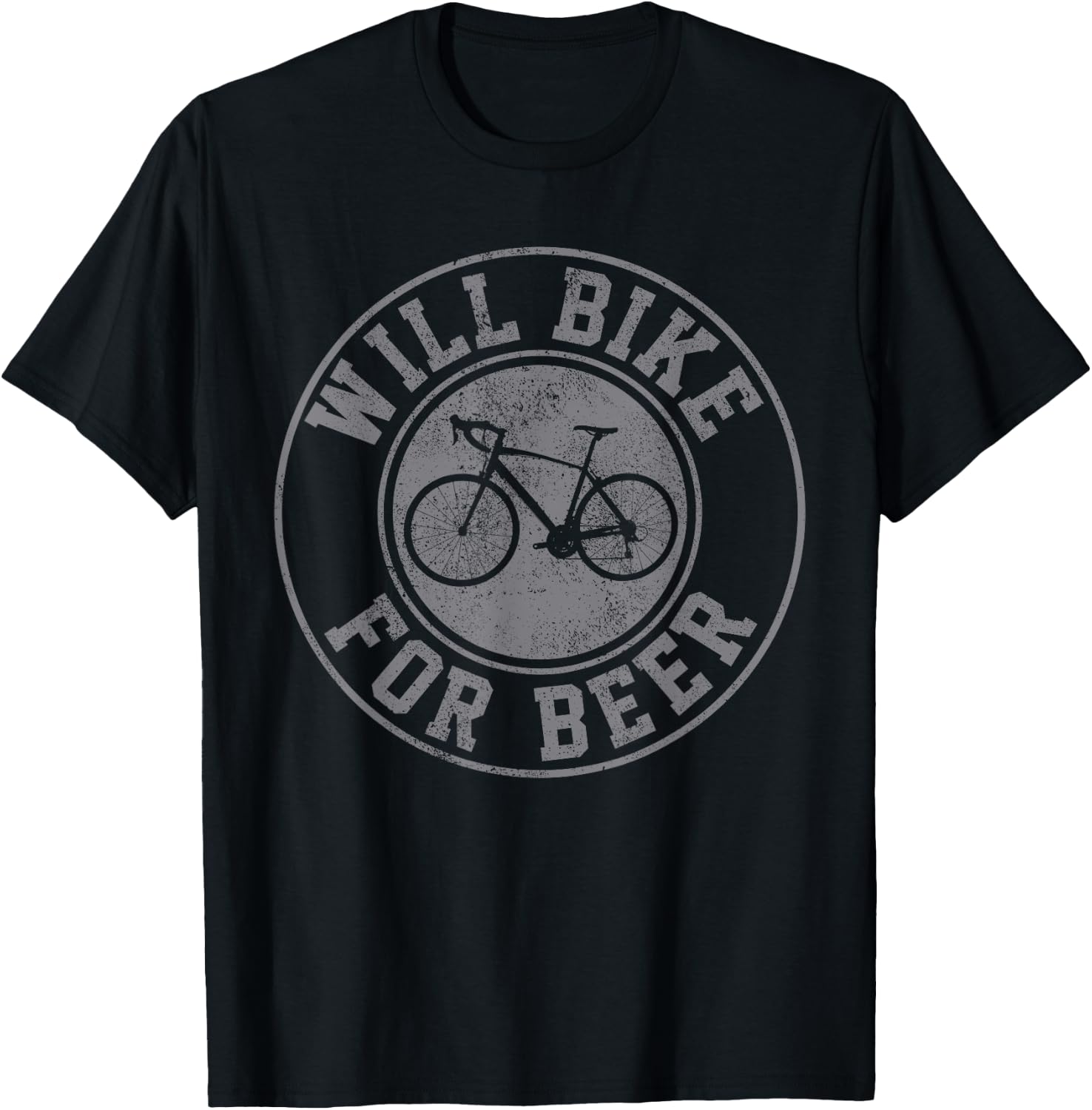 Bicycle Shirt – Road Bike Beer Funny Road Cyclist Gift T-Shirt - T-Shirt | Black