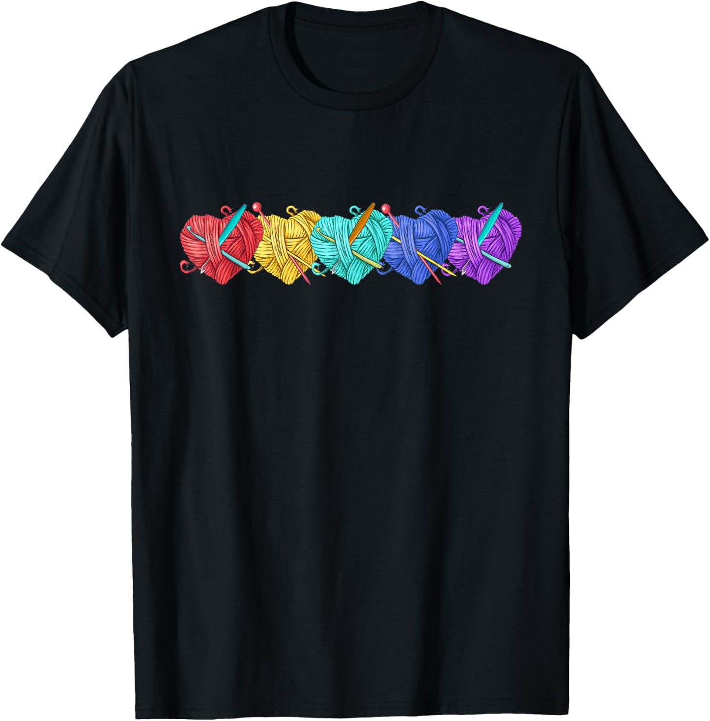 Girl Women's Yarn Crochet Knitting Funny Gift T-Shirt - T-Shirt | Black