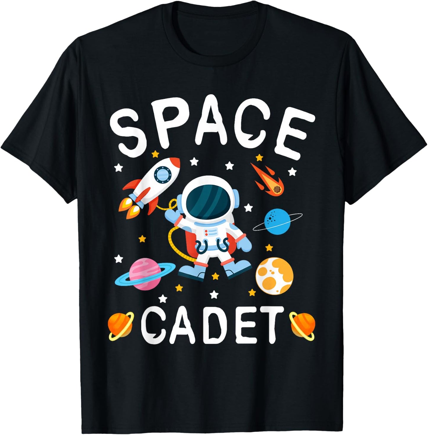 Space Cadet Astronaut T-Shirt - T-Shirt | Black