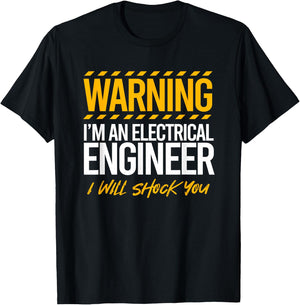 Electrical Engineer Electrician Black , -Adults, Small, Short Sleeve, Classic Fit, Cotton 60% Polyester 40% T-Shirt - T-Shirt | Black