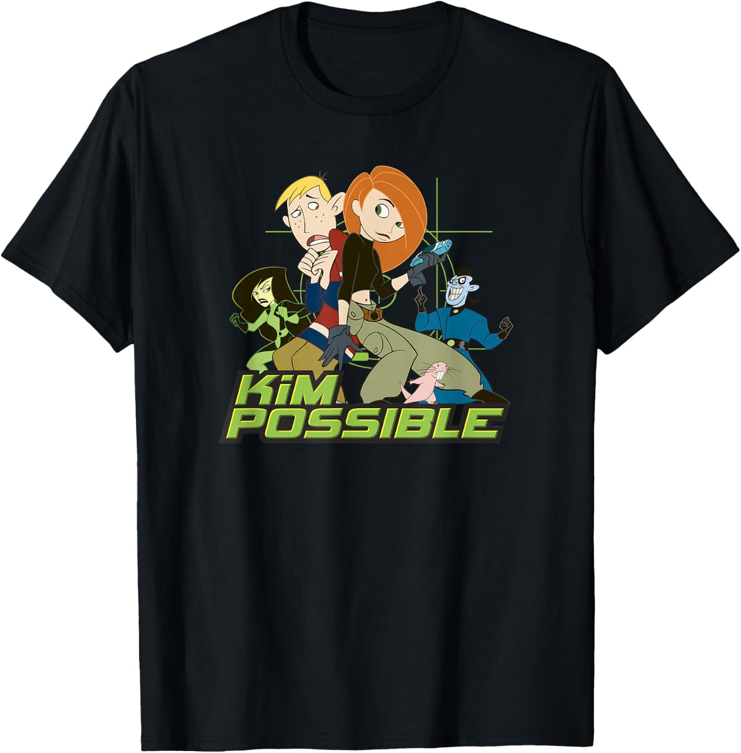 Disney Kim Possible Character Group Poster T-Shirt - T-Shirt | Black