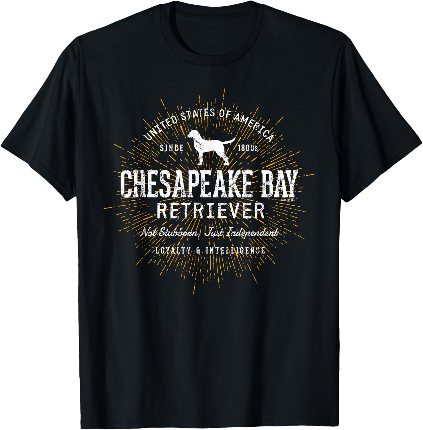 Retro Chesapeake Bay Retriever Vintage Women Girls Kids T-Shirt - T-Shirt | Black