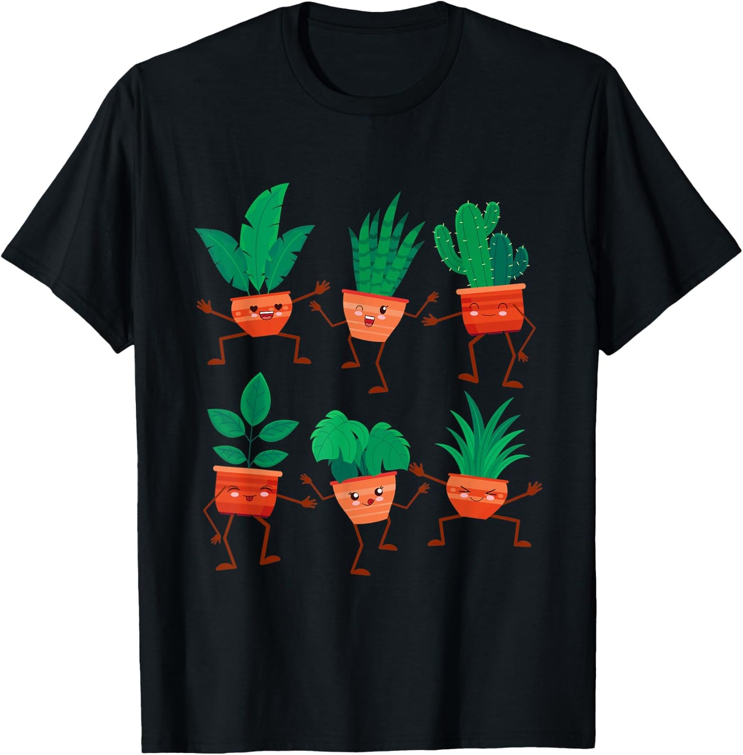 Dancing Plants Gardener Succulent Lover Funny Gardening T-Shirt - T-Shirt | Black