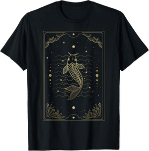 Fish In Tarot Cards T-Shirt - T-Shirt | Black