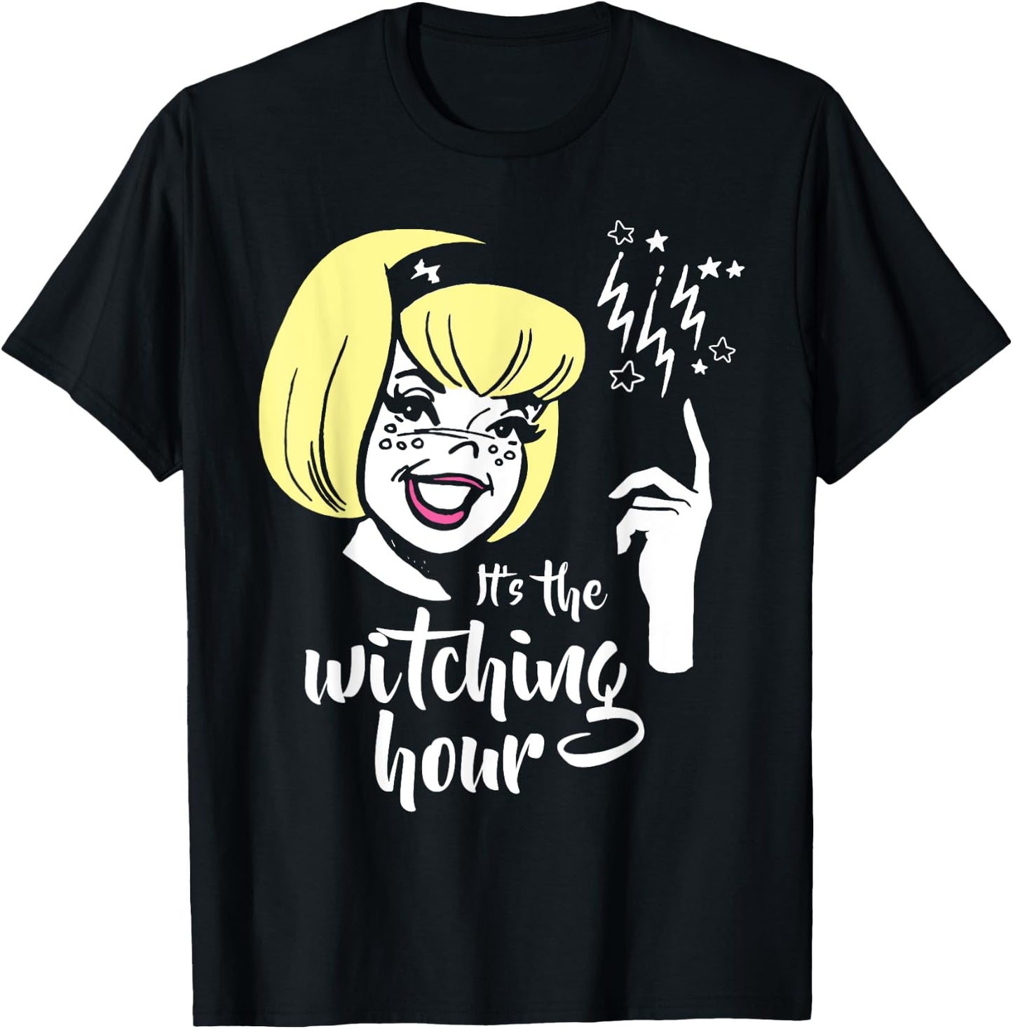 Sabrina The Teenage Witch It's Witching Hour Retro T-Shirt - T-Shirt | Black