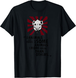 Epic Threadz - Some Animals Are More Equal Than Others Quote T-Shirt - T-Shirt | Black