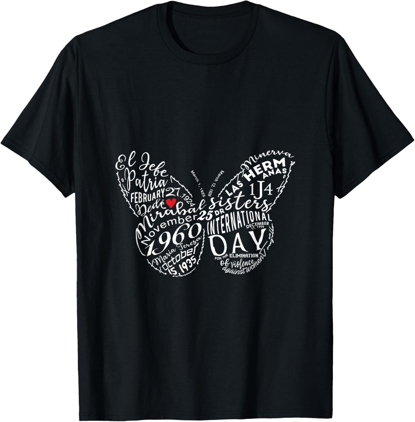Mirabal sister's Symbol T-Shirt - T-Shirt | Black