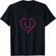 A Heart with Pink Horseshoe for Horses T-Shirt - T-Shirt | Black