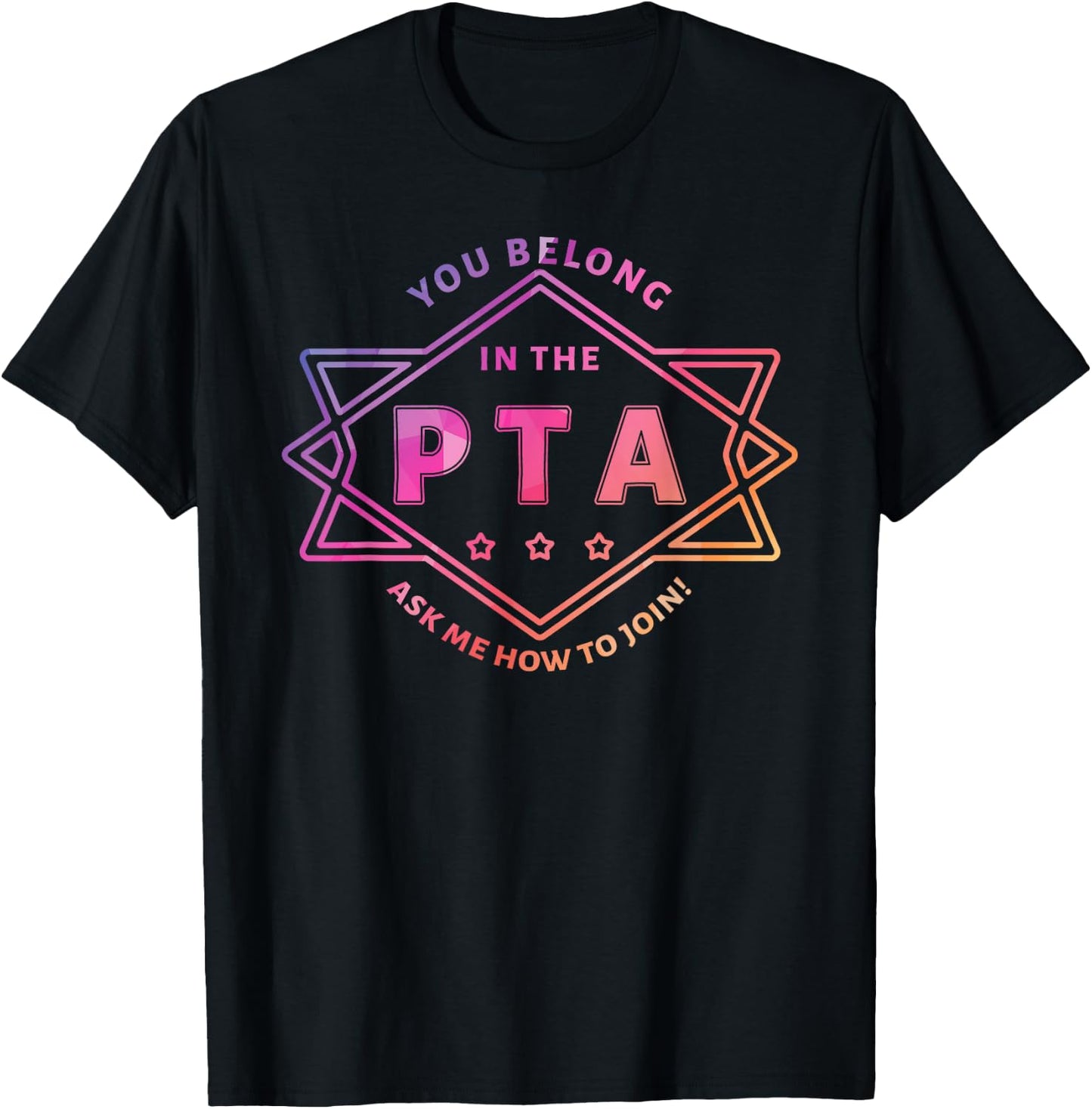 PTA Promotion Graphic - School Parent Teacher Association Men Women Girls Kids T-Shirt - T-Shirt | Black