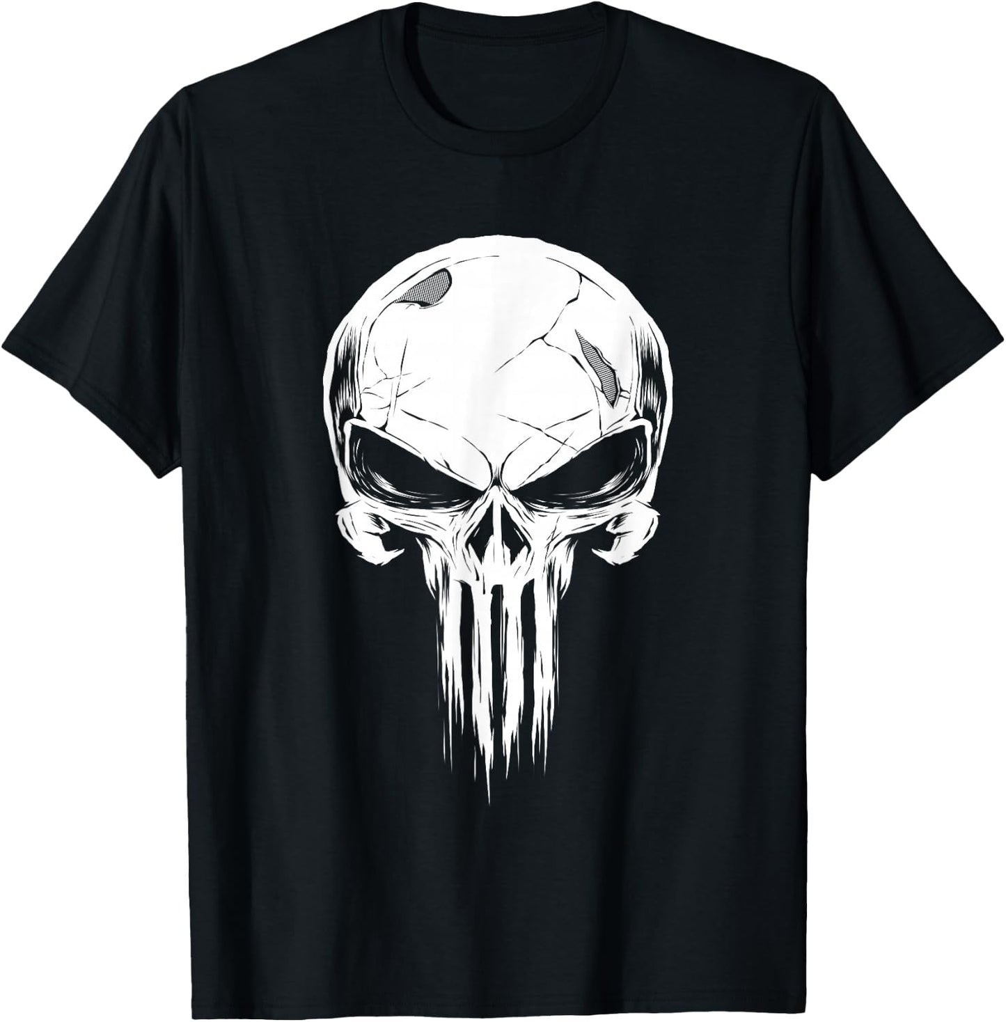 Marvel The Punisher Distressed Skull Icon T-Shirt - T-Shirt | Black
