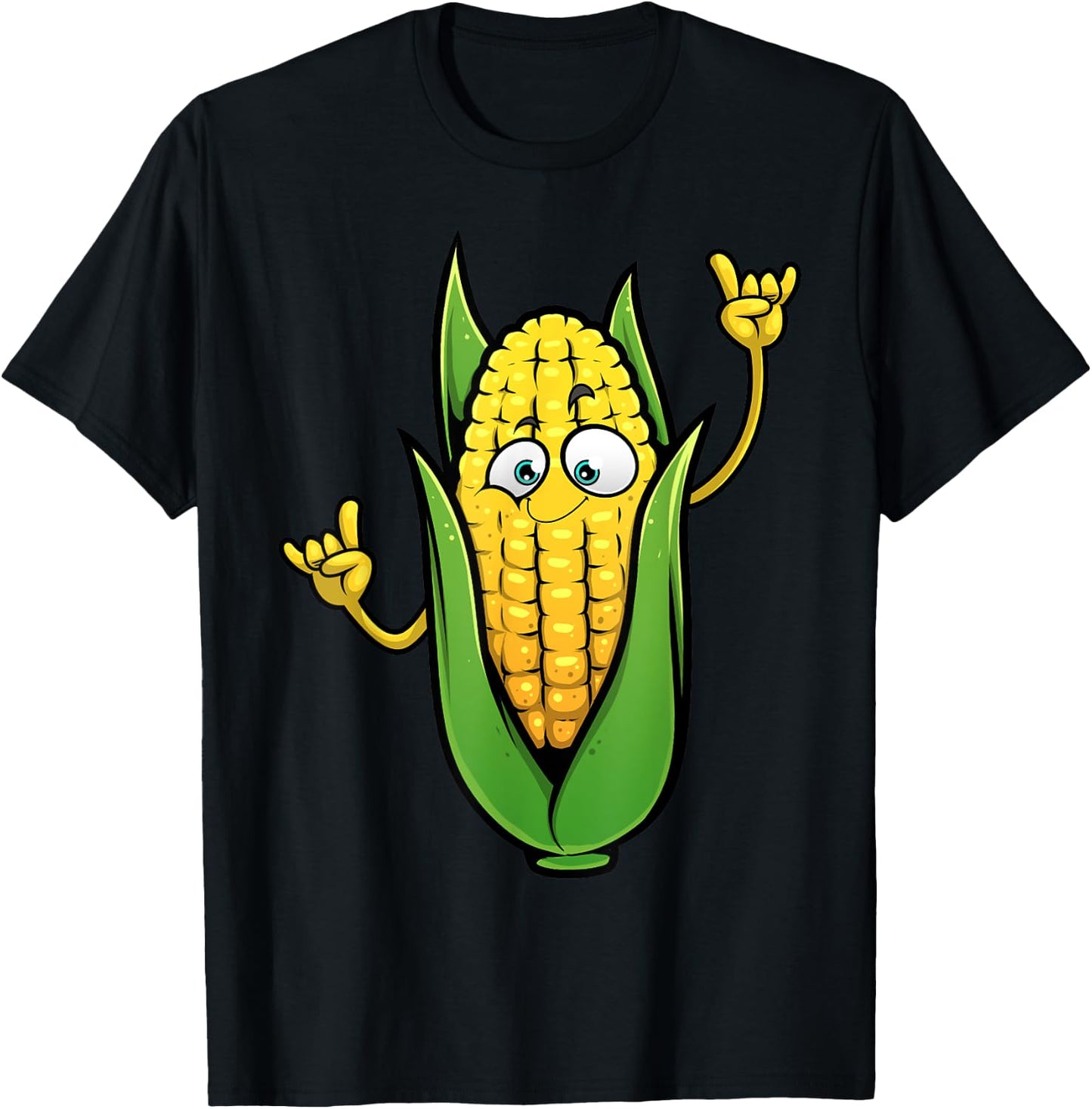 Funny Corn On The Cob Designs Women Farmers Food T-Shirt - T-Shirt | Black