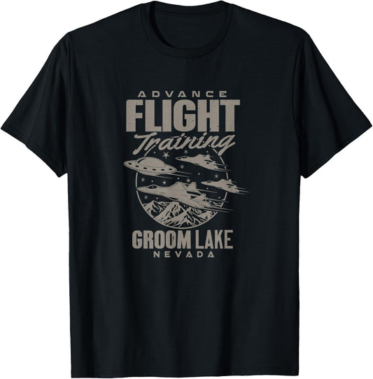 Area 51 UFO Groom Lake Advance Flight training T Shirt T-Shirt - T-Shirt | Black