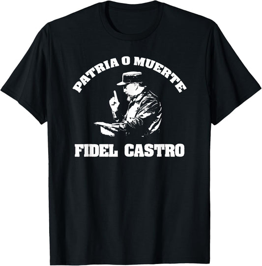 Fidel Castro Cuba Revolution Latin America T-Shirt - T-Shirt | Black