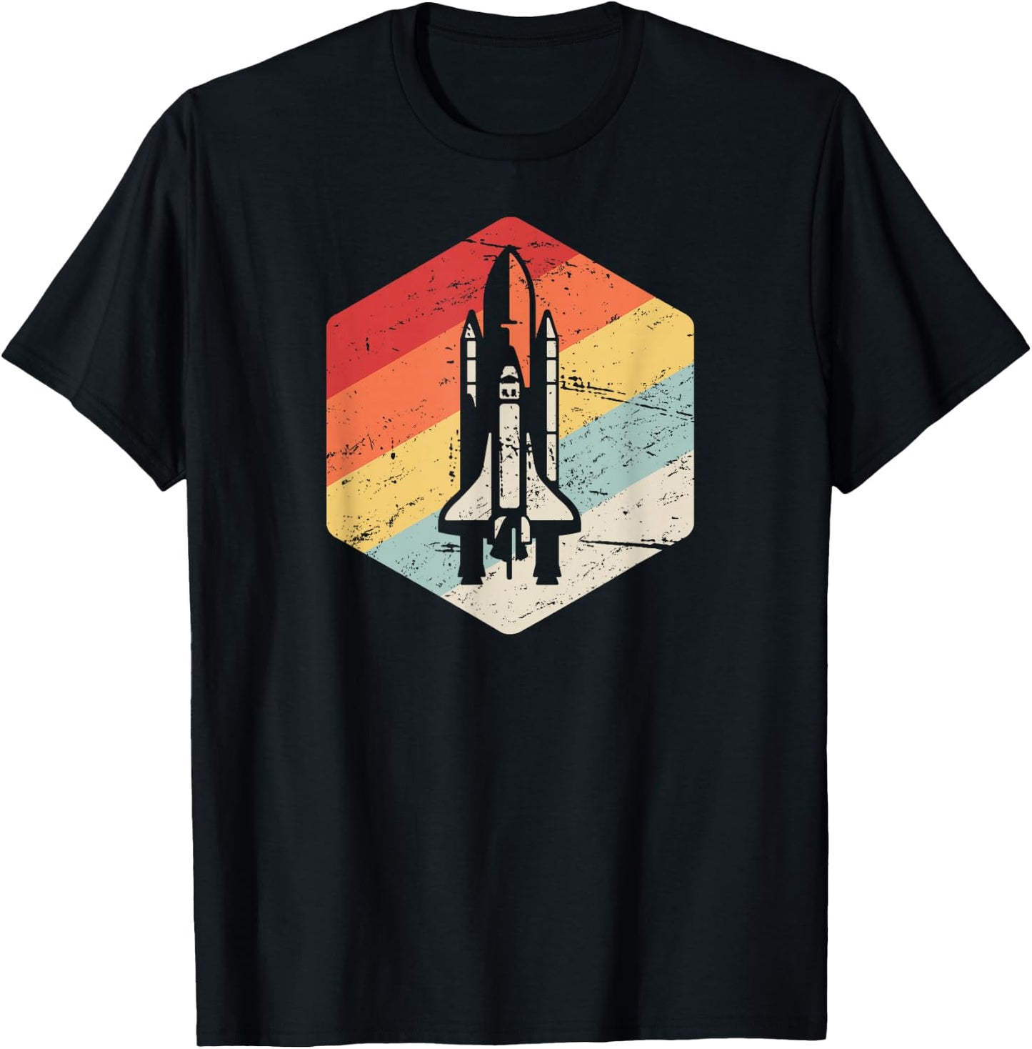 Retro Vintage Space Shuttle / United States Space Shuttle T-Shirt - T-Shirt | Black