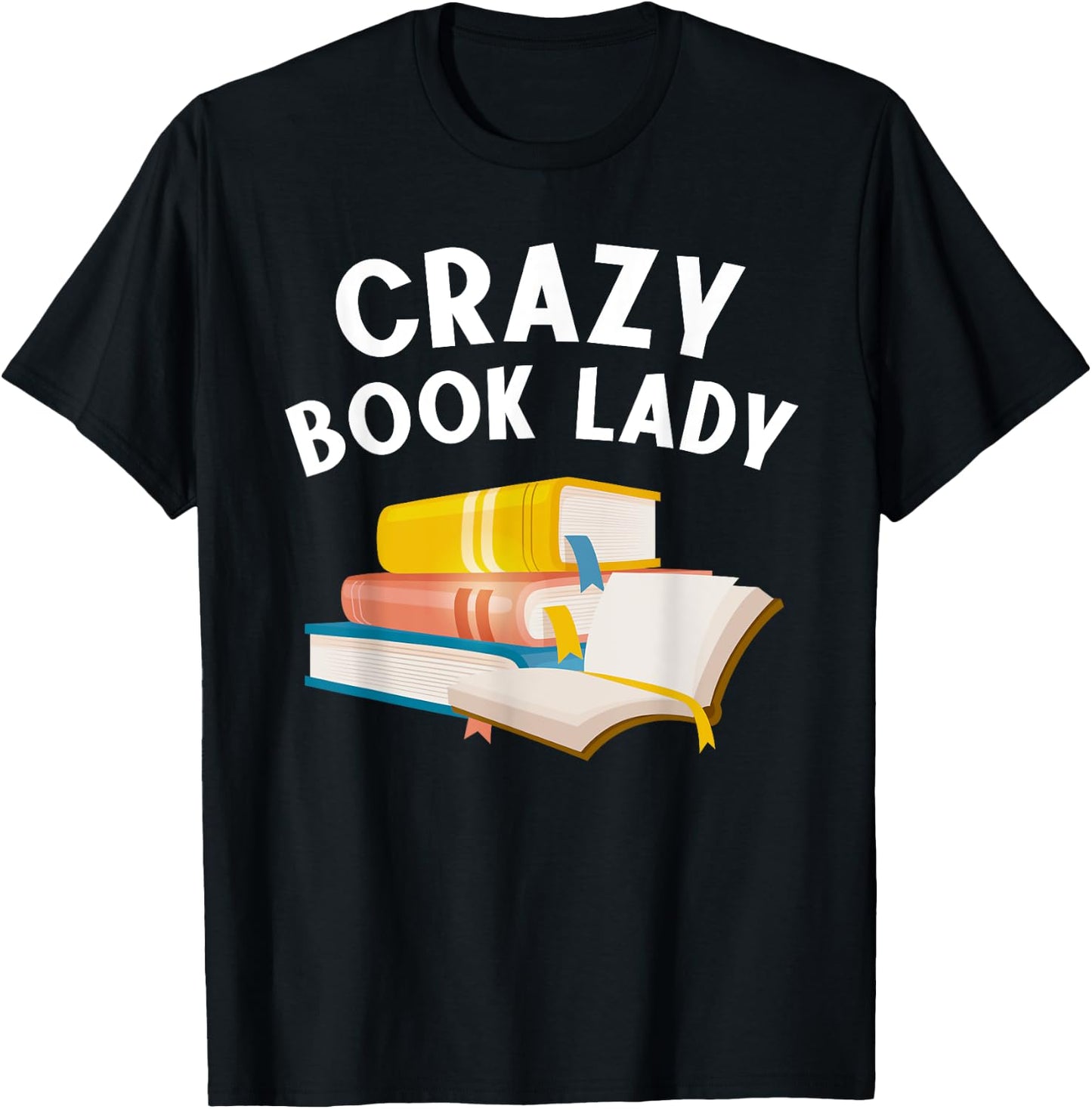 Funny Book Design Women Girls Book Lover Bookworm Librarian T-Shirt - T-Shirt | Black