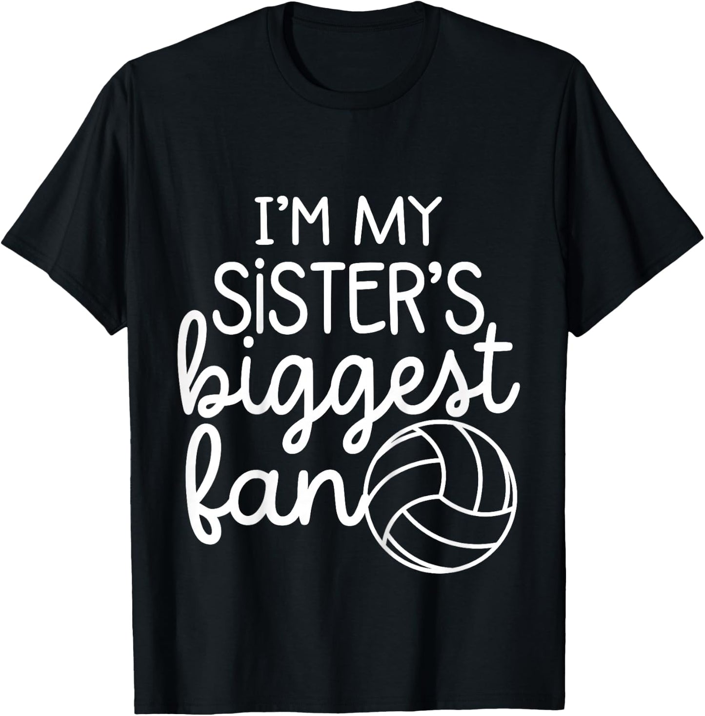 Volleyball Big Sisters Biggest Fan Baby Toddler Boys Girls T-Shirt - T-Shirt | Black