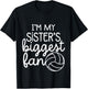 Volleyball Big Sisters Biggest Fan Baby Toddler Boys Girls T-Shirt - T-Shirt | Black