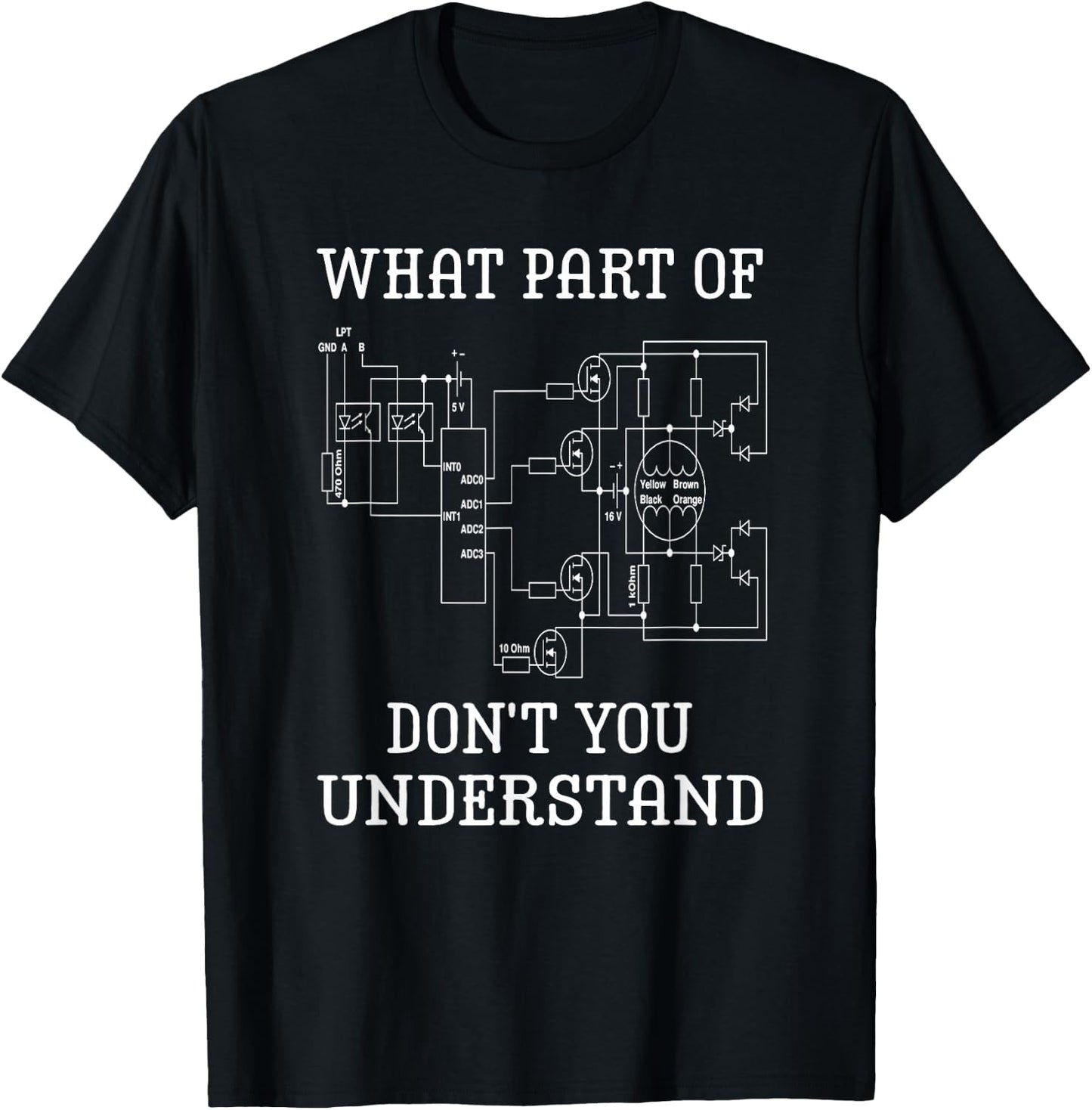 What Part Of Don't You Understand Engineer Electrical Man T-Shirt - T-Shirt | Black