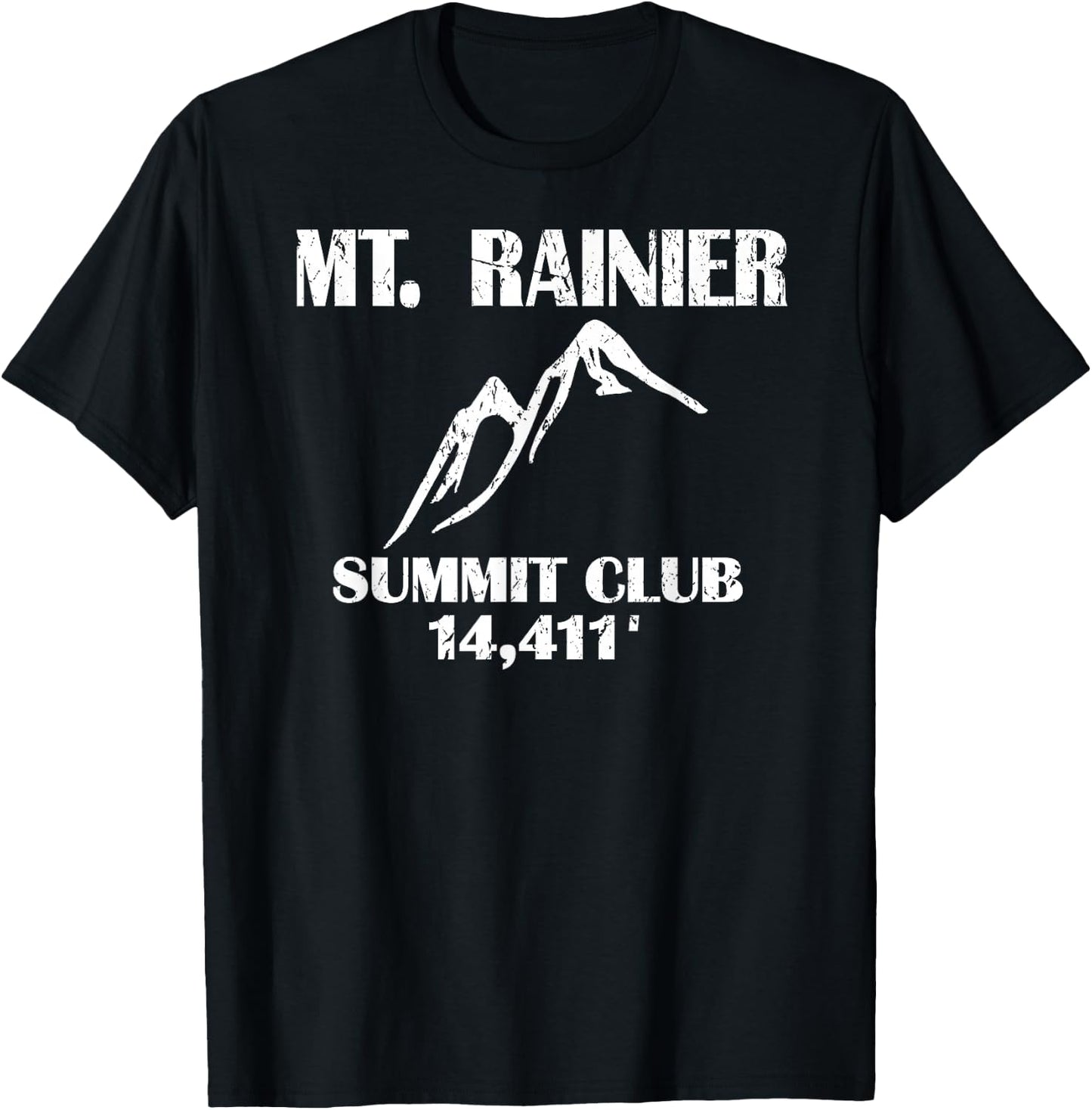 Mt. Rainier Summit Club Elevation - Mount Rainier T-Shirt - T-Shirt | Black