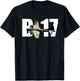 B-17 B17 Flying Fortress WW2 Bomber Plane T-Shirt - T-Shirt | Black