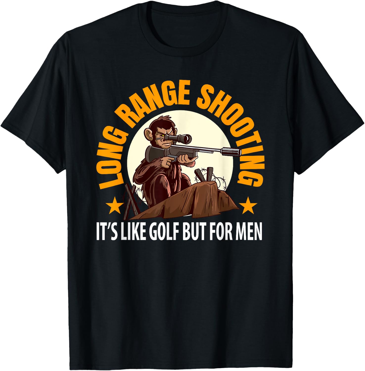 Long Range Shooting Its Like Golf But T-Shirt - T-Shirt | Black