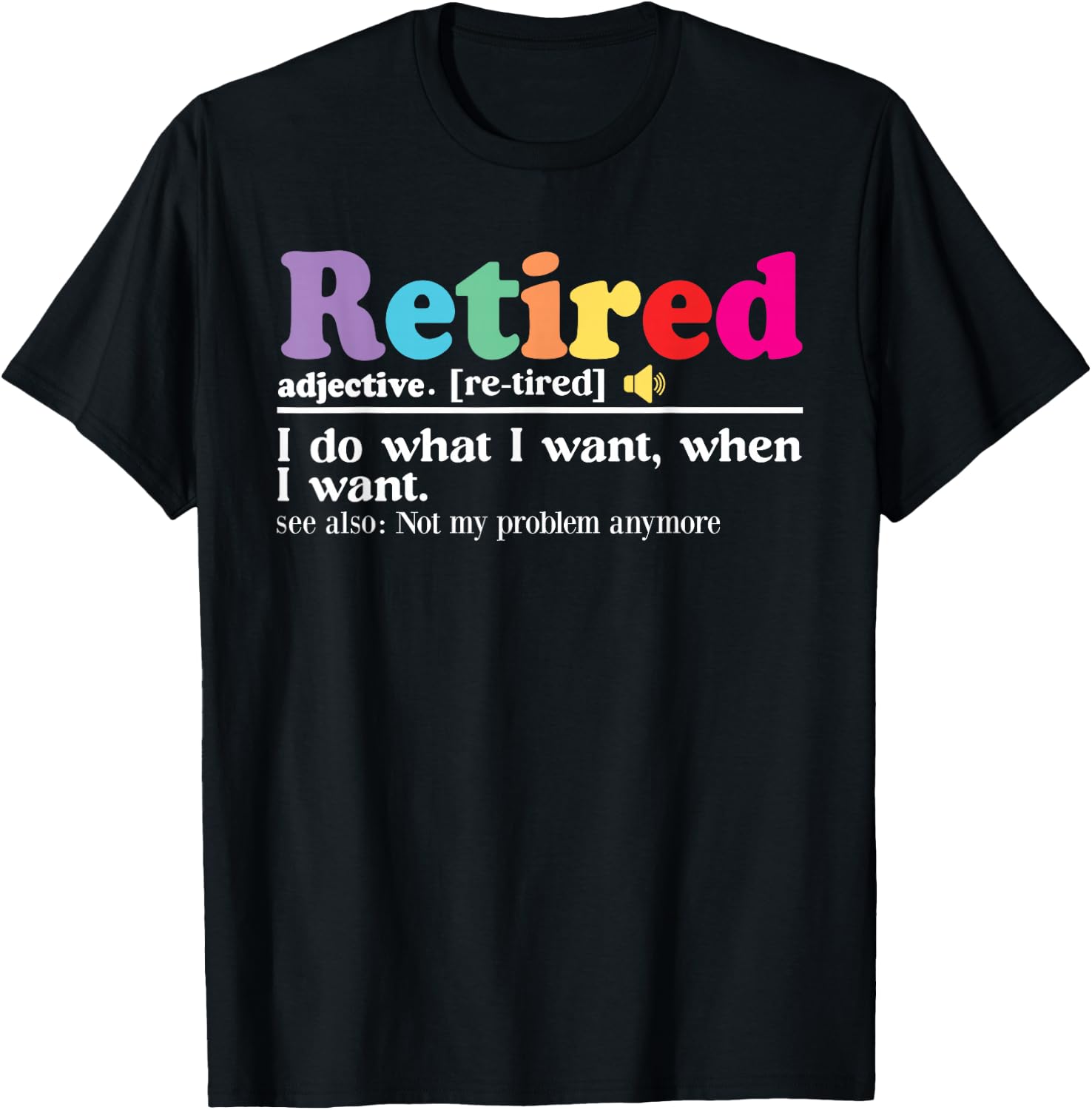 Retired Definition Funny Retirement Teacher Women T-Shirt - T-Shirt | Black