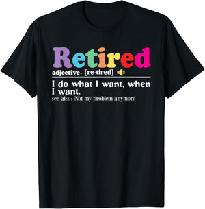 Retired Definition Funny Retirement Teacher Women T-Shirt - T-Shirt | Black
