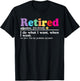 Retired Definition Funny Retirement Teacher Women T-Shirt - T-Shirt | Black