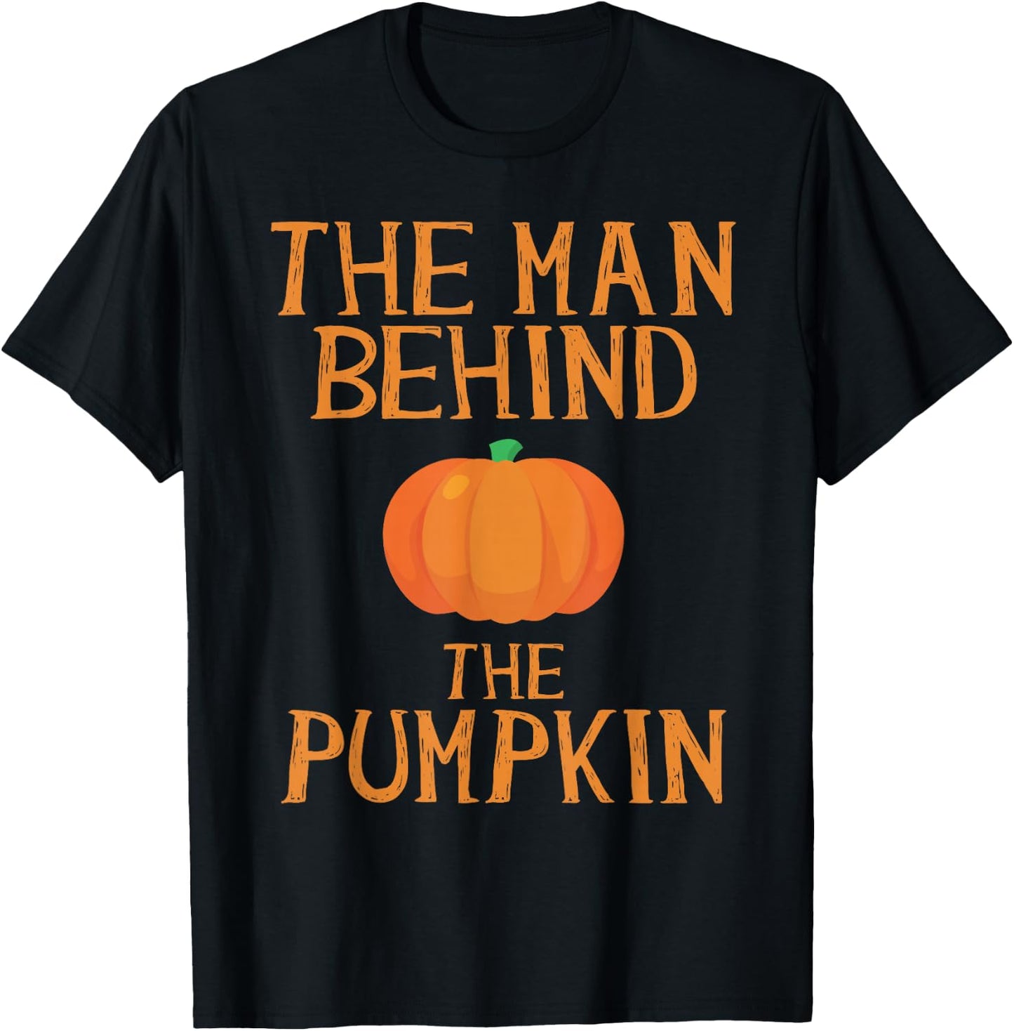 Pregnant Halloween Costume Funny Pregnancy Men Pumpkin Dad T-Shirt - T-Shirt | Black