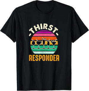 Thirst A Responder Funny Bartender Barman Barkeeper Barista T-Shirt - T-Shirt | Black