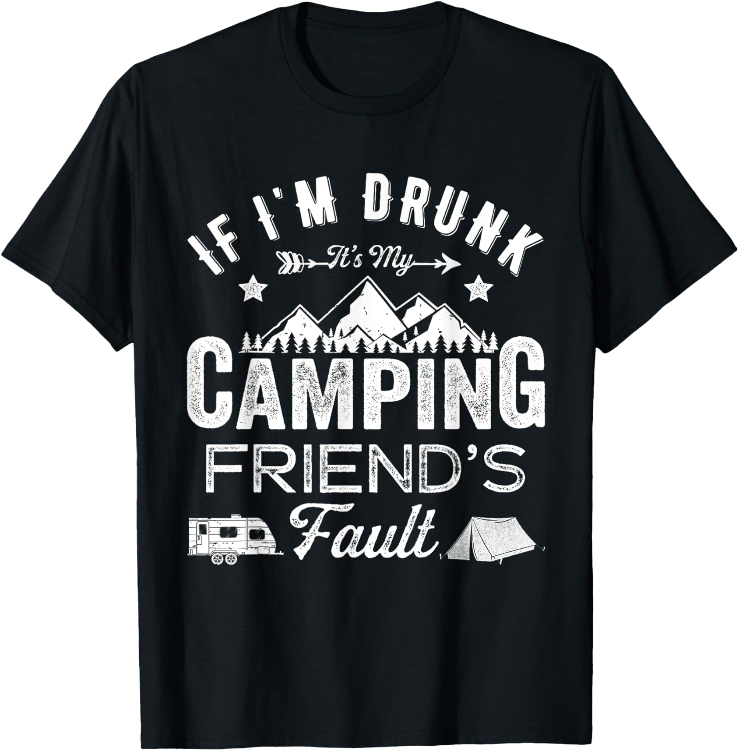 Cool Best Friend Retro Apparel Gift -Adults Black Large Modern Letter Print T-Shirt - T-Shirt | Black