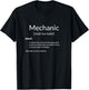 Mechanic Dictionary Definition Automotive Repair Tech T-Shirt - T-Shirt | Black