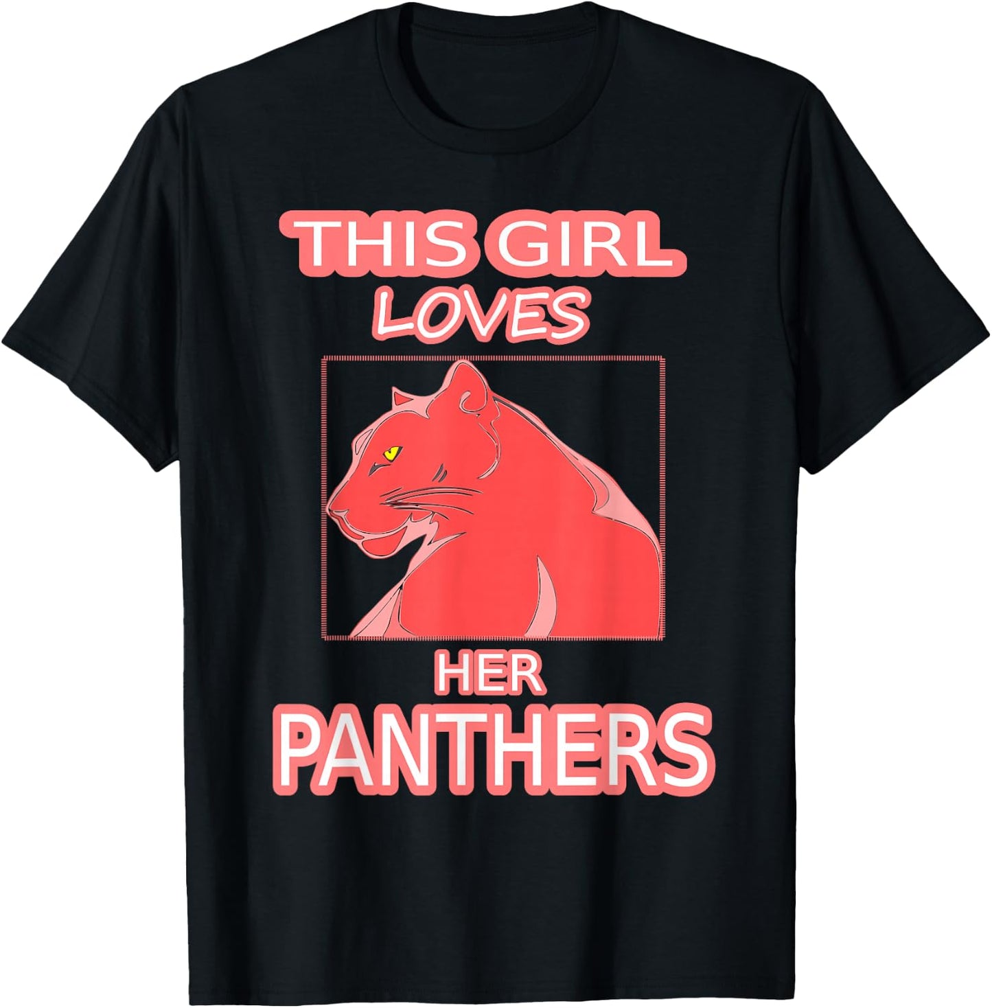 This Girl Her Loves Panthers from Florida Sports T Shirt T-Shirt - T-Shirt | Black