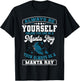 Manta Ray Fish Stingray Mantas Ocean Biologist T-Shirt - T-Shirt | Black