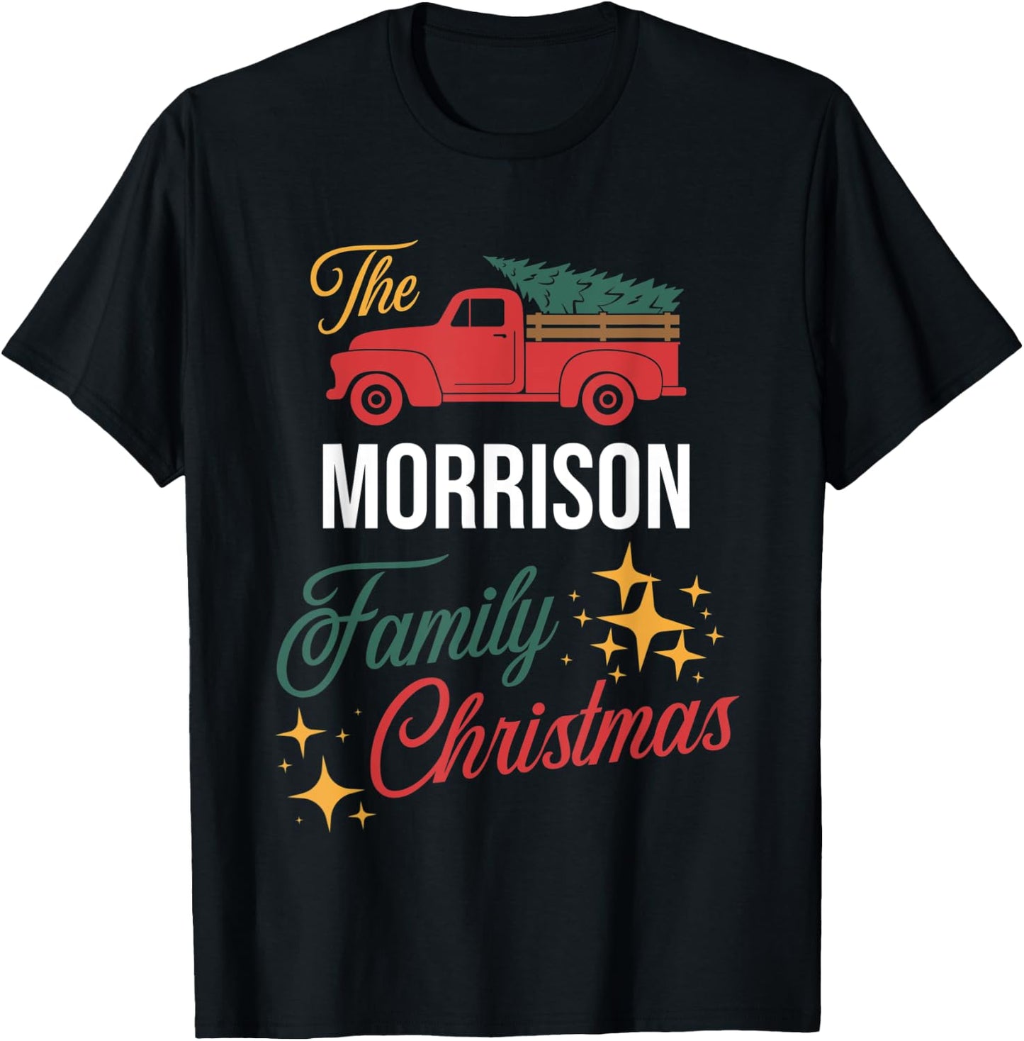 The Morrison Family Christmas Matching Pajamas Group Gift T-Shirt - T-Shirt | Black