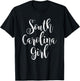 Distressed SC Women Cute South Carolina Girl T-Shirt - T-Shirt | Black