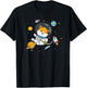 Funny Kids Boys Girls Cartoon Kawaii Space Hamster Lover T-Shirt - T-Shirt | Black