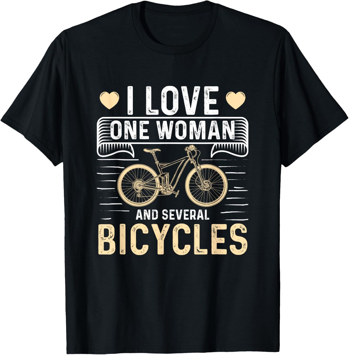 I love a woman and several bicycles T-Shirt - T-Shirt | Black