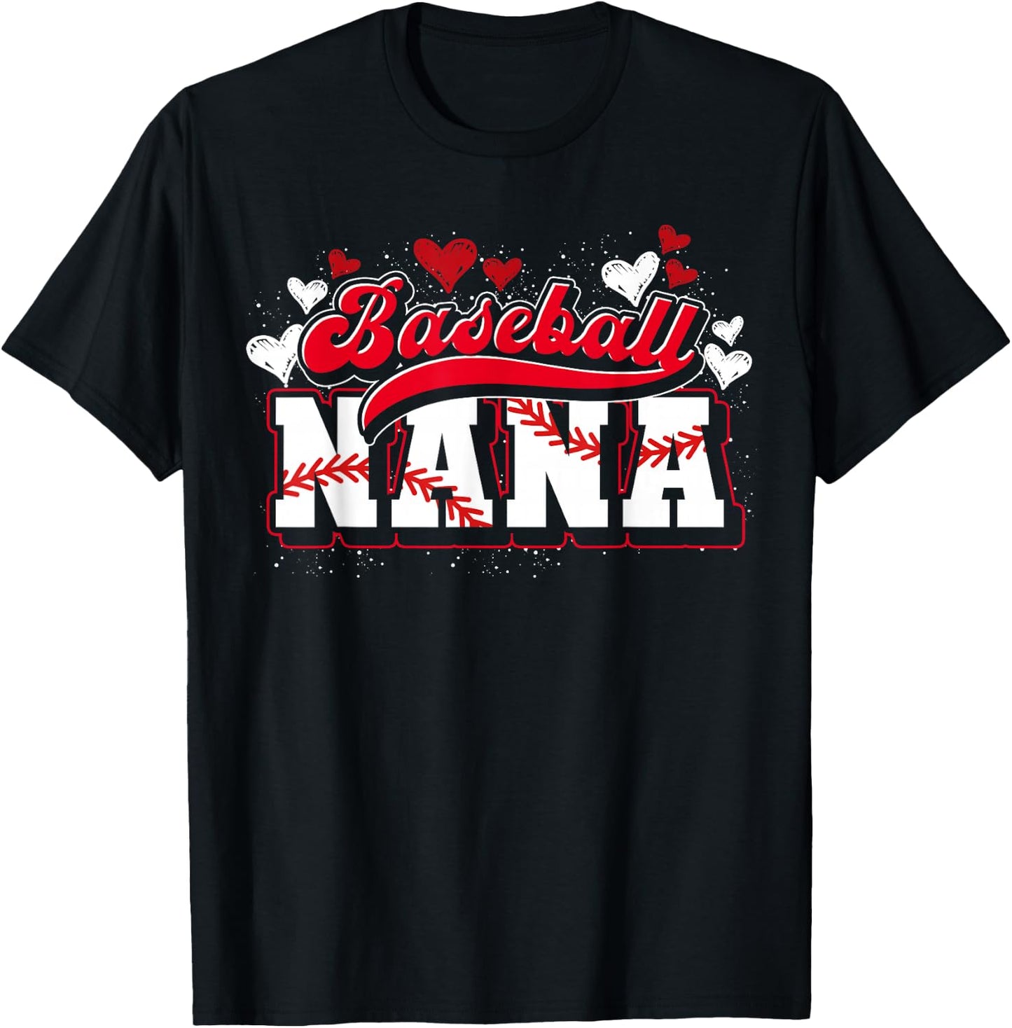 Baseball Nana Baseball Player Grandma Baseball Fan Baseball T-Shirt - T-Shirt | Black