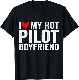 I love my hot pilot friend T-Shirt - T-Shirt | Black