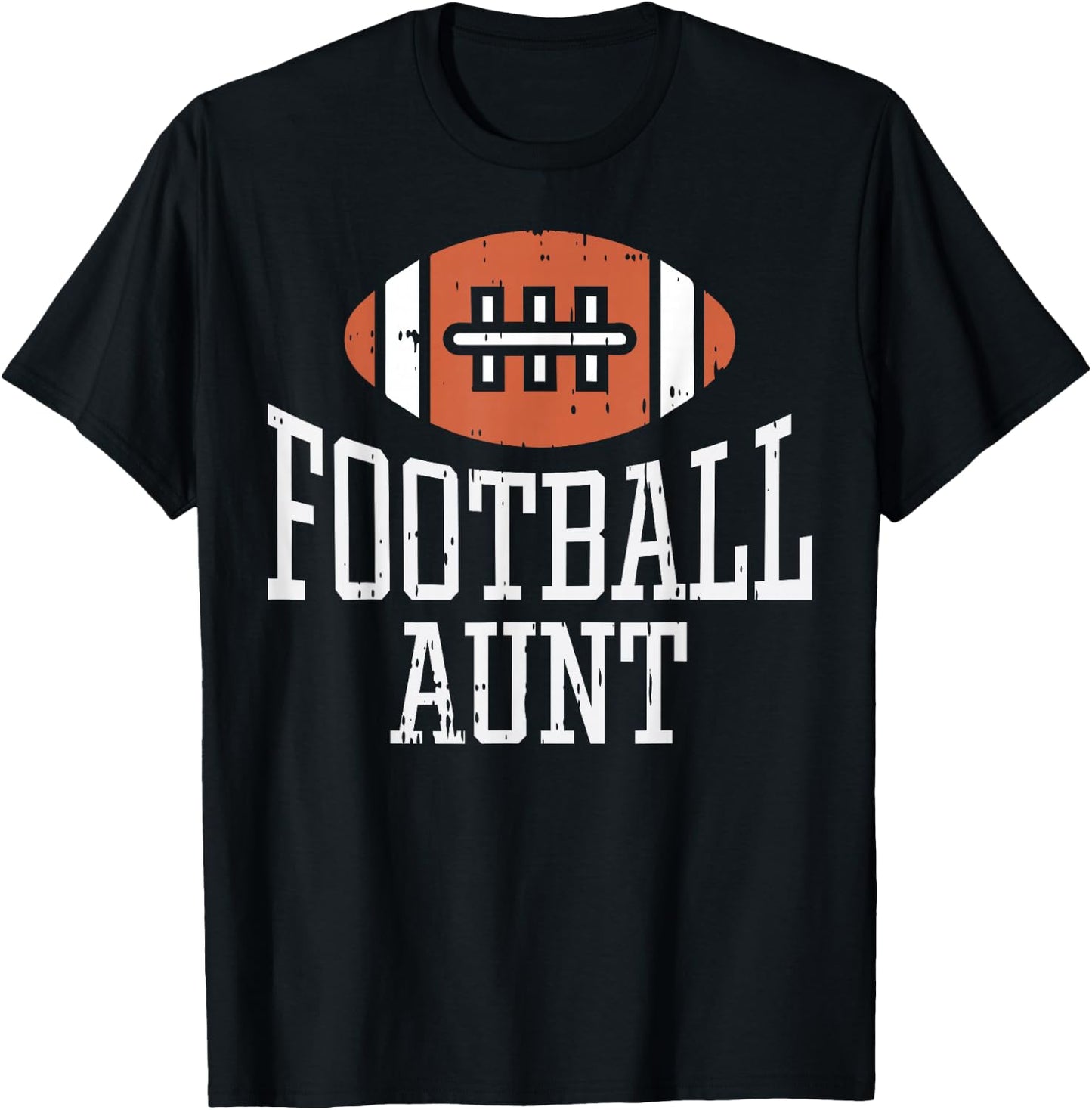 American Football Aunt Vintage Sports Gridiron Game Day T-Shirt - T-Shirt | Black