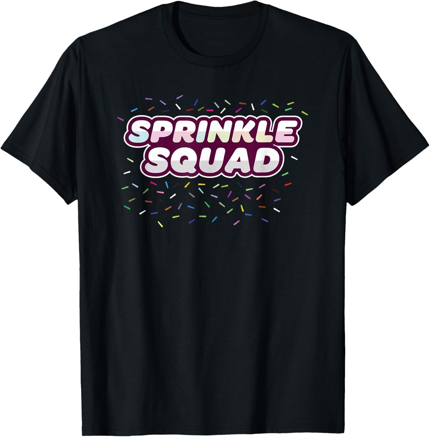 Sprinkle Squad Cute Donut Ice Cream Sweet Sprinkles Squad T-Shirt - T-Shirt | Black