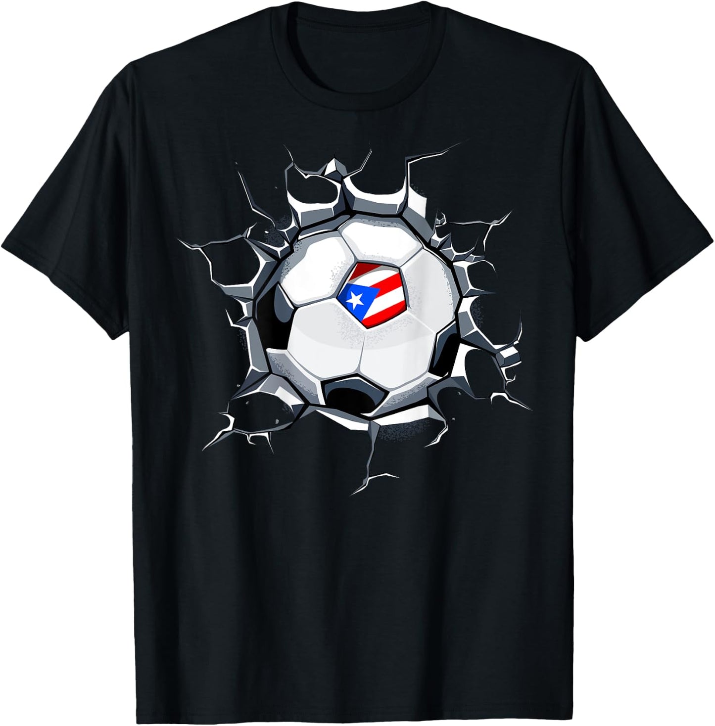 Puerto Rico Soccer Fans Jersey Puerto Rican Football Lovers T-Shirt - T-Shirt | Black