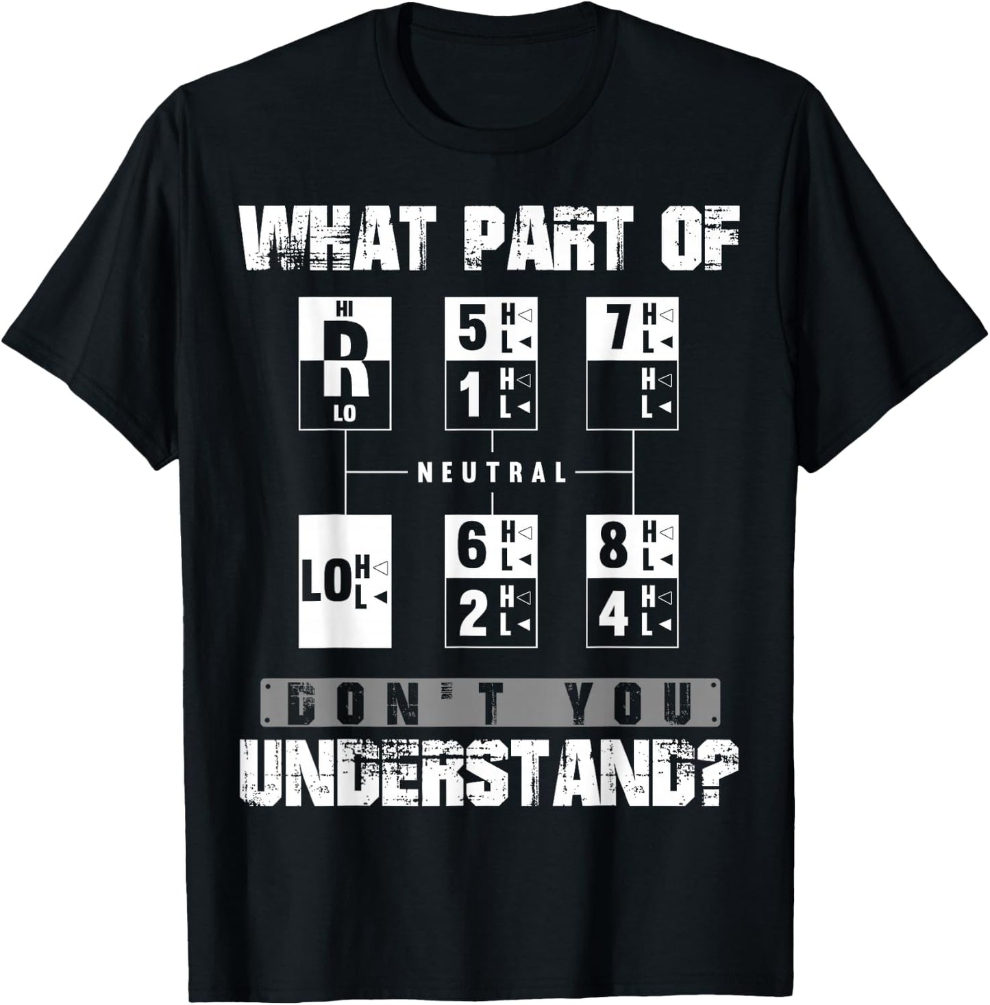 Funny Truck Driver Shirt, 18 Speed Gear T-Shirt - T-Shirt | Black